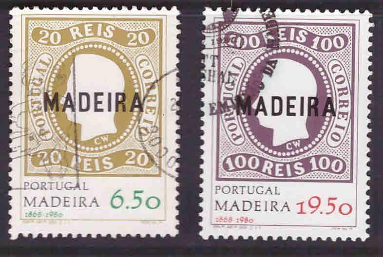 PORTUGAL MADEIRA Scott 66-67 Used 1980 stamp on stamp set