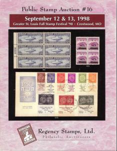 Public Stamp Auction No. 16, Regency 16