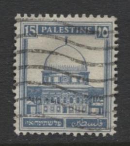 Palestine -Scott 76 - Mosque of Omar - 1927- VFU - Single 15m Stamp