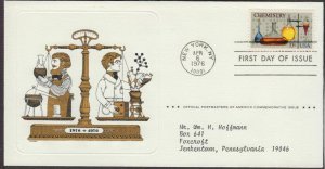 1976 CHEMISTRY 13c Sc 1685 FDC with Postmasters of America cachet