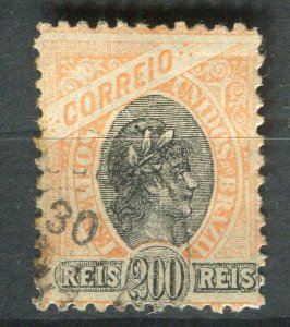 BRAZIL; 1890s classic Liberty Head issue fine used 200r. value