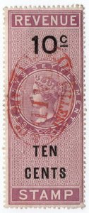 (I.B) Malaya (Straits Settlements) Revenue : Duty Stamp 10c