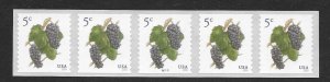 NEW PLATE NUMBER!!--PNC 5 Scott #5038, 2c Grapes, Plate #P222222, F-VF MNH