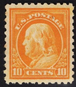 US #472 10c Orange Yellow Franklin MINT NH SCV $240