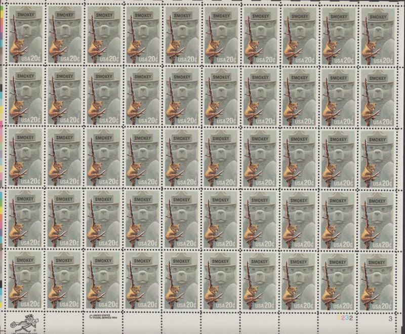 US #2096   Smokey Bear   Full sheet of 50  MNH