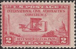 # 649 MNH - SCV-1.75 - Carmine Rose Aeronautics Conference