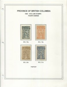 CANADA REVENUE BCL16a//BCL21a USED BRITISH COLUMBIA LAW STAMP PINPERFS