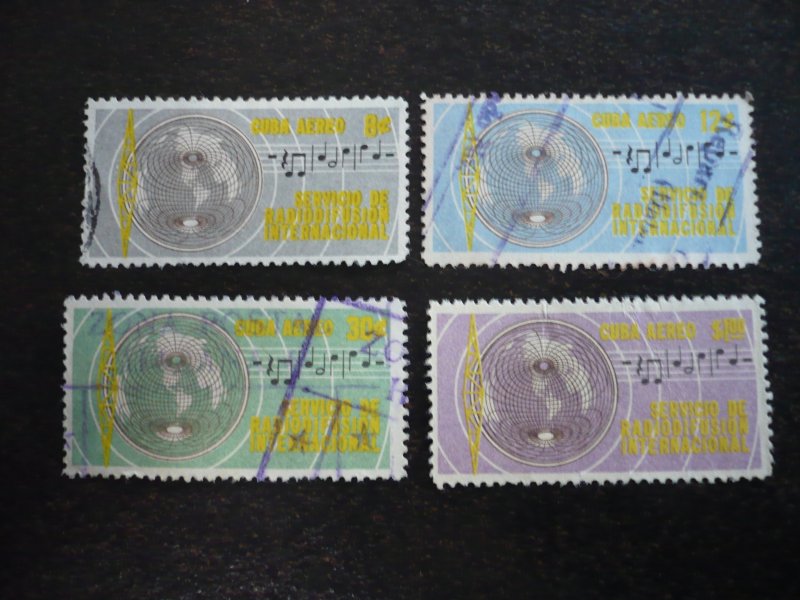 Stamps - Cuba - Scott# C231-C234 - Used Set of 4 Stamps