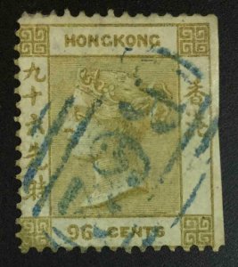 MOMEN: HONG KONG SG #18 1865 CROWN CC USED £750 LOT #64144