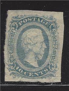 1863-64 CSA Confederate States Scott # 11 Or 12 Mint, No Gum -Lt Crease - (BU38)