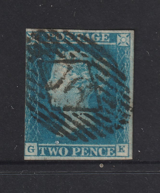 Great Britain a used imperf 2d blue from 1841