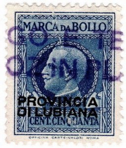 (I.B) Slovenia Revenue : Duty Stamp 50c (Italian Occupation)