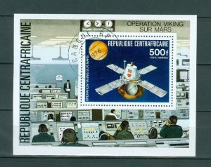 Rep. Centrafricane. 1976 Souvenir Sheet, Cancel. Space, Satellite, Viking, Mars.