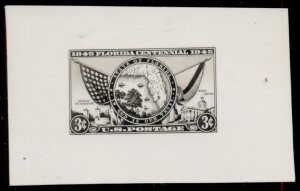 US #927E, 3¢ Florida Statehood, 1935 Photo Essay of proposed design 71x45mm, XF