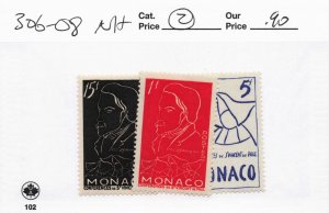 MONACO  306-08  MNH