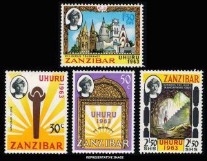 Zanzibar Scott 281-284 Mint never hinged.