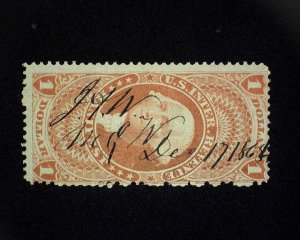 HS&C: Scott #R72c Used One dollar Revenue. F US Stamp