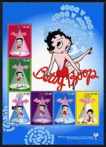 ST. KITTS - 2007 - Betty Boop - Perf 6v Sheet - Mint Never Hinged