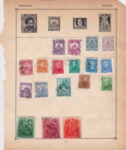 Hungary Stamps on Album Page ref  R 18872