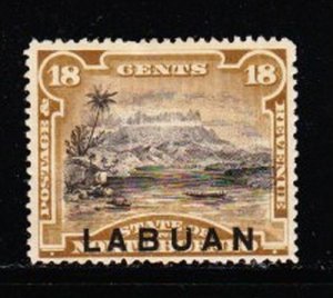 Album Treasures  Labuan Scott # 56  18c Mt. Kinabalu  Mint Hinged