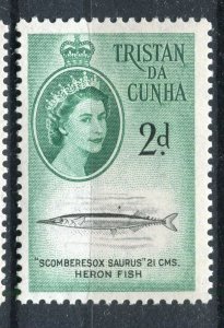 TRISTAN DA CUNHA; 1950s early QEII Pictorial issue fine Mint hinged 2d. value