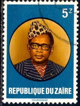 President Joseph D. Mobutu, Zaire stamp SC#884 Used