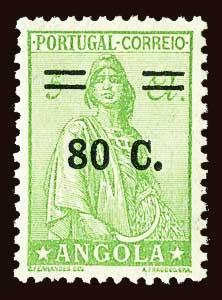 ANGOLA Scott #267 1932 goddess Ceres unused VLH