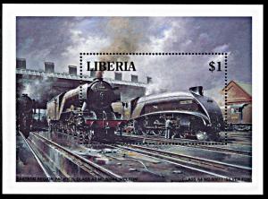 Liberia 1165, MNH, No 60044 Class A3, Melton Train souvenir sheet