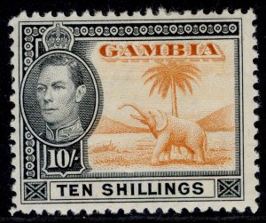 GAMBIA GVI SG161, 10s orange & black, M MINT. Cat £50.