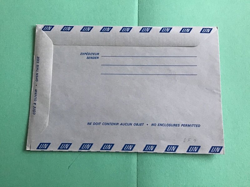 United Nations Air Letter unused Air Mail Stamp Cover R42779 