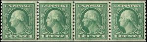 490 Mint,OG,NH... Line Pair Strip of 4... SCV $9.10