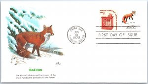 US FLEETWOOD CACHETED FIRST DAY COVER RED FOX 13c DEFINITIVE CAPEX TORONTO 1978