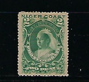 NIGER SCOTT #39 1893 VICTORIA UNWMK- 2P (GREEN) MINT HINGED