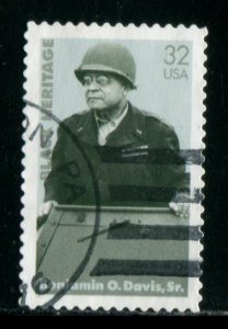 3121 US 32c Benjamin Davis Sr SA, used