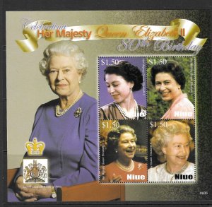 NIUE SG968A 2007 80TH BIRTHDAY OF QUEEN ELIZABETH  MNH