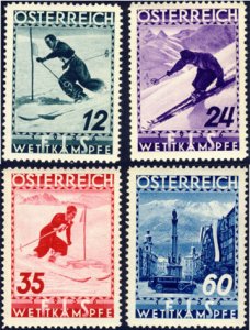 Scott #B138-41 Skiing MNH