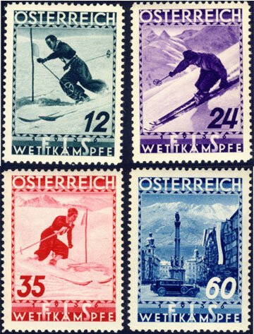 Scott #B138-41 Skiing MNH