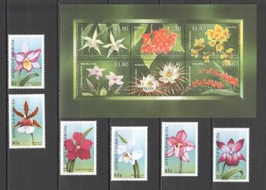 B0549 Antigua & Barbuda Nature Flora Flowers 1Kb+1Set Mnh