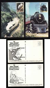 Canada-British Columbia-Royal Hudson train-2 postcards-