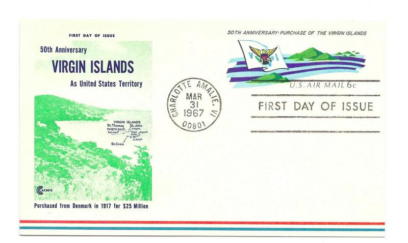 UXC6 6c Virgin Islands Cover Craft Cachets, (CCC) FDC