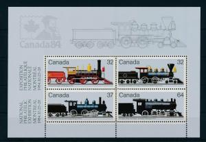 Canada 1984 Railway Trains Souvenir Sheet MNH