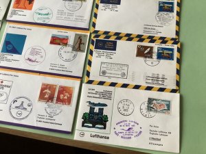 Airmail flight covers 12 mixed items Ref A1638