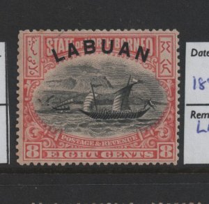 North Borneo Labuan 1897 SG94a, 8 cents, 15 perf - mounted mint