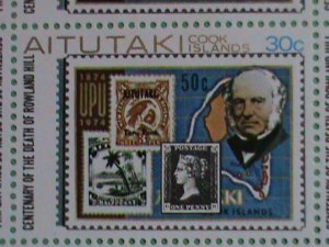 AITUTAKI -COOK ISLAND STAMP:1990-SC#1038 CENTENARY OF THE DEATH OF ROWLAND HILL-