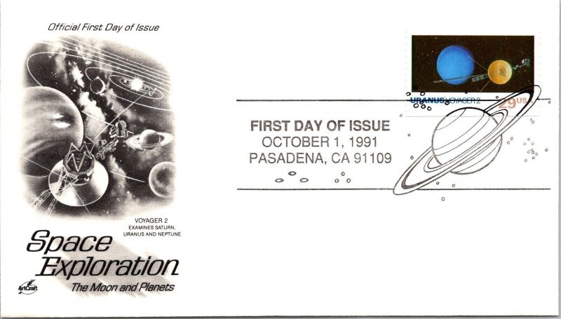 FDC 1991 SC #2577a Artcraft, Uranus Voyager 2 - Pasadena CA - Single - J2712