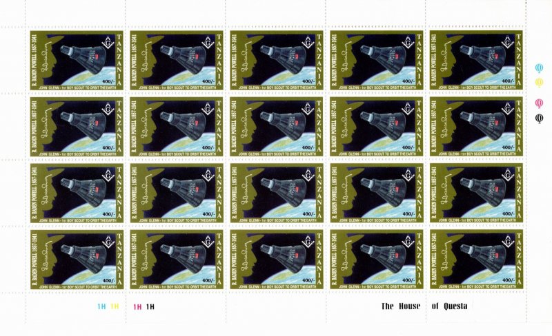 Tanzania 1992 MNH Sc 844-6 sheets of 20