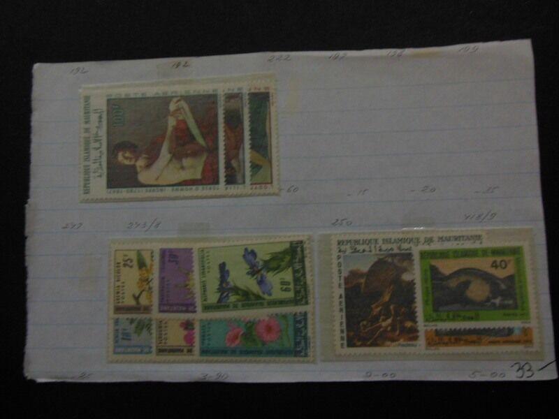 MAURITANIA : Beautiful all VF MNH grouping all from 1970s. Scott Catalog $259.00