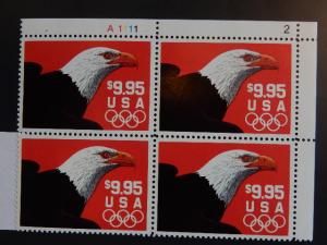 2541 $9.95 Express Mail, Plate Block