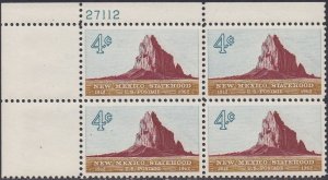 1191 New Mexico Statehood Plate Block MNH