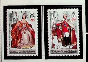 TURKS & CAICOS ISL. Sc 342-6 NH SET+S/S OF 1978 - QUEEN ELIZABETH